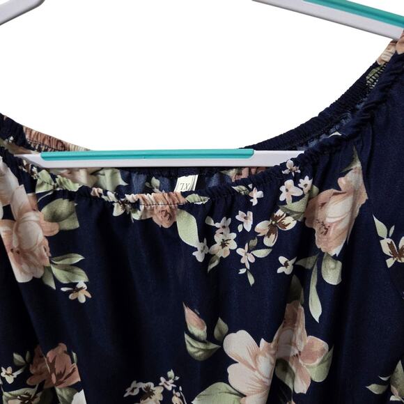 Acesnug floral off the shoulder dress women's size XL cute sleeves - Picture 5 of 8